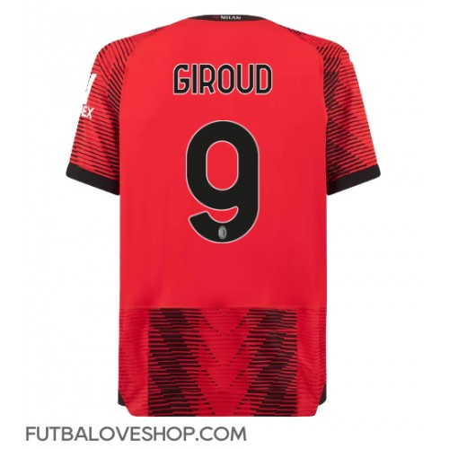 Dres AC Milan Olivier Giroud #9 Domáci 2023-24 Krátky Rukáv